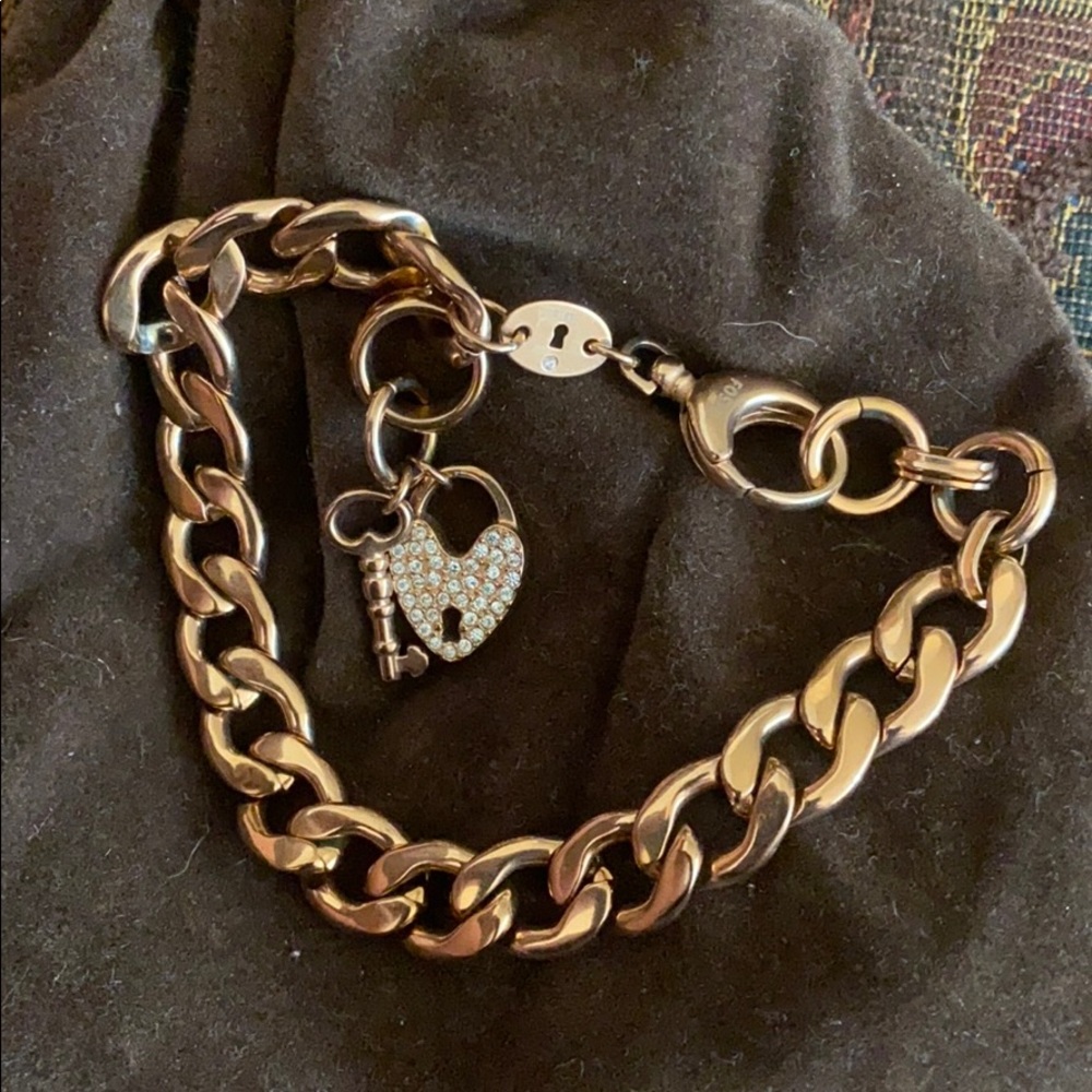 Fossil rose gold bracelet